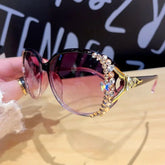 Sunglasses 2025 Women Luxury Design Sun Glasses Bling Rhinestone Gradient Lens  Eyeglasses for Female UV400